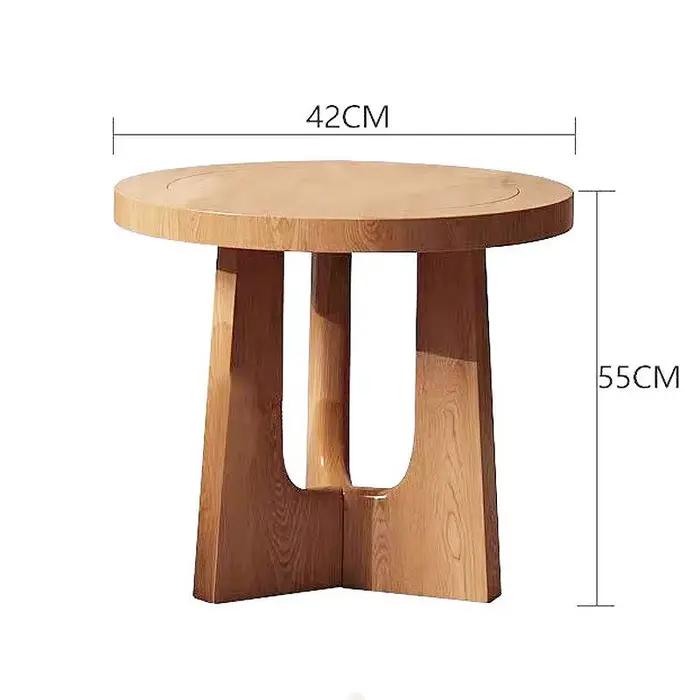 Table d'appoint d'angle en bois massif, design nordique, pour petits espaces, salon, chambre, hôtel,