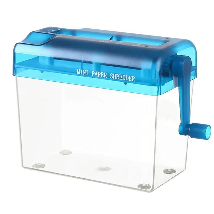 Mini déchiqueteuse manuelle portable pour bureau à domicile, déchiqueteuse de papier durable, déchiq