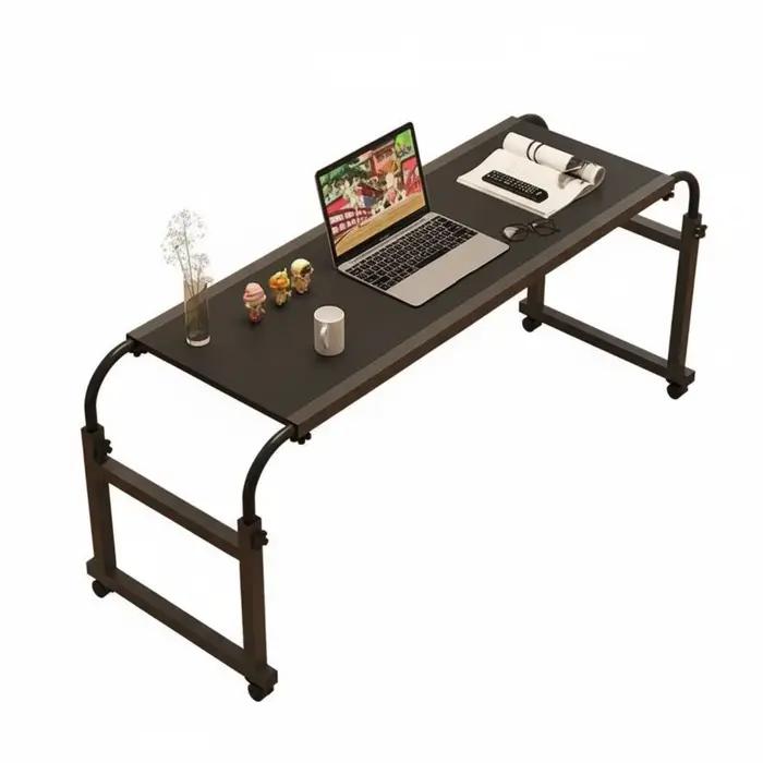 Bureau de chevet réglable en hauteur avec roulettes, table portable pour lit, poste de travail pour 