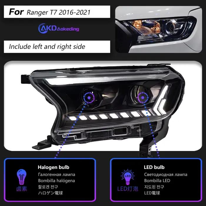 Feux de sauna pour Ford Ranger, feux de jour DRL, ampoule LED Bi SG, phares antibrouillard, accessoi