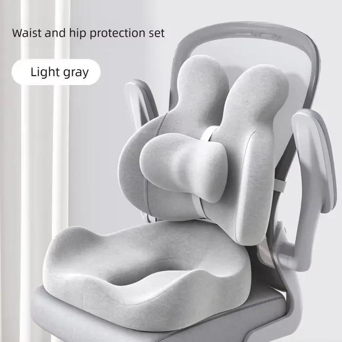 Coussin de bureau pour chaise assise, Support de taille, dossier de siège ergonomique à mémoire de f