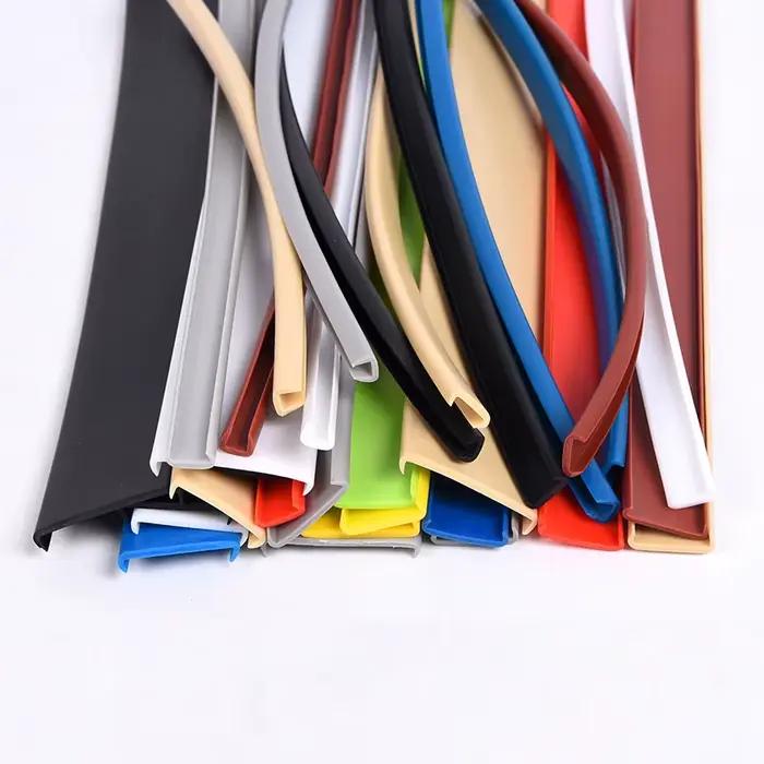 Bande de chant en PVC souple pour meubles, placage en U, bande de chant, blanc, beige, gris, noir, r