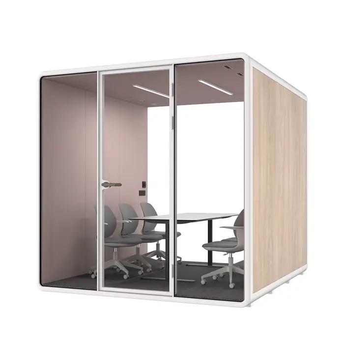 Cabine de téléphone de bureau insonorisée multifonction, dosette de réunion acoustique Portable, dos