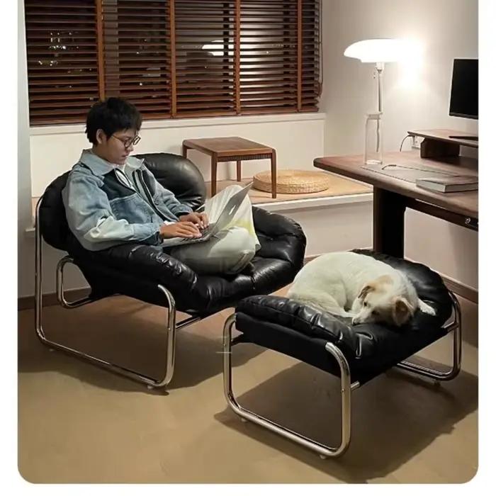MOMO-Chaise de canapé simple minimaliste, fauteuil de loisirs, fauteuil paresseux moderne, salon, pa