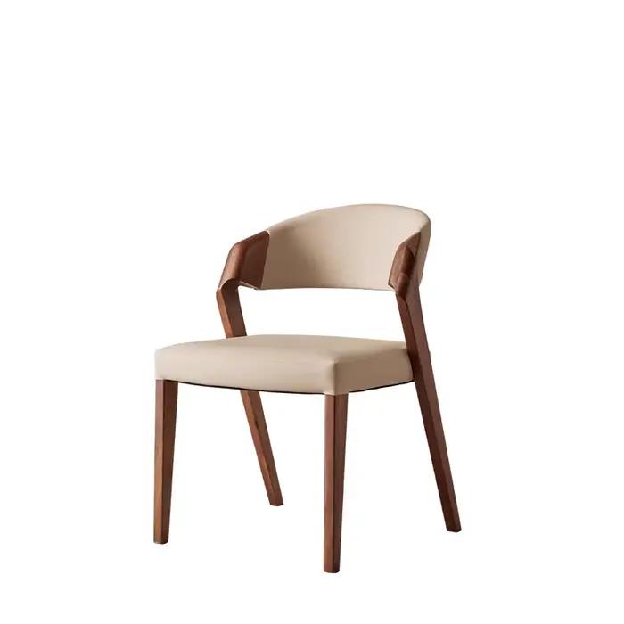 Chaise de salle à manger nordique haut de gamme, légère et luxueuse, en bois de frêne, Style Wabi-sa