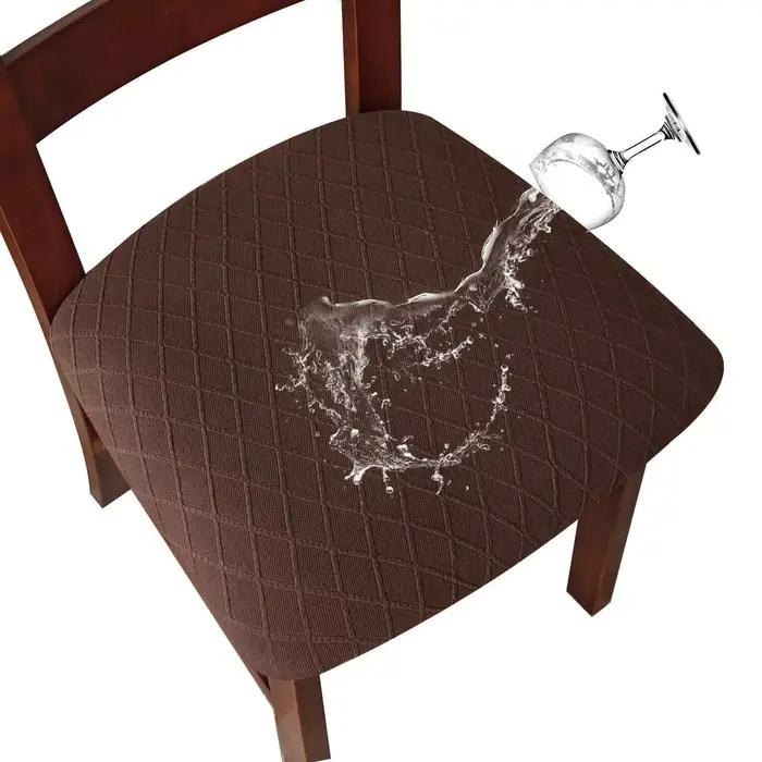 Housse de siège de chaise imperméable, housse de chaise de salle à manger, amovible, lavable, élasti