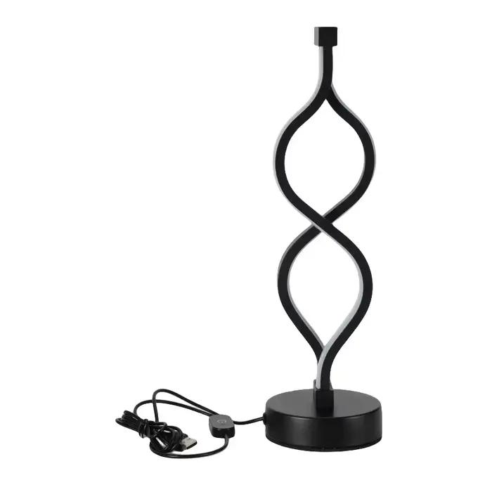 Lampe de bureau USB violette en forme de torsion créative, 1 pièce, décoration