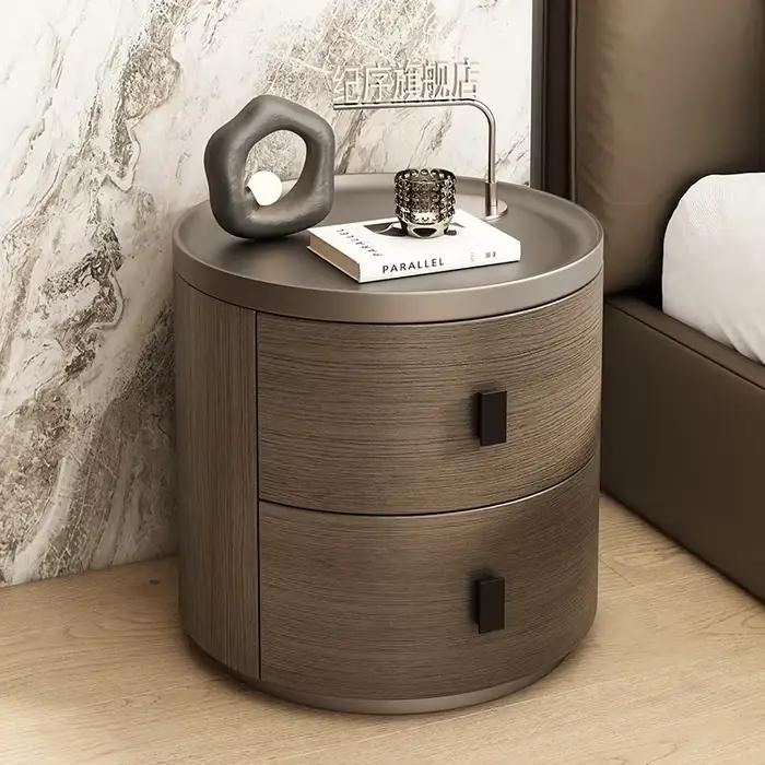 Table de chevet nordique en bois massif, table de chevet, armoire de rangement, confortable avec tir