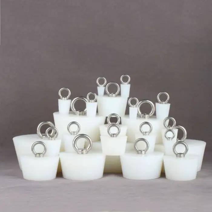Bouchon Conique en Caoutchouc avec Anneau de Levage, Couvercle d'Obturation en Gel de Silice, Joint 