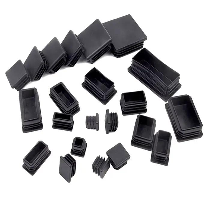 5/10 pièces carré en plastique noir obturateur embout Tube tuyau insérer bouchon bonde 10X20mm ~ 50X