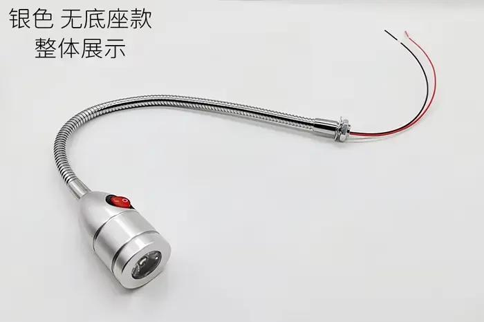 Lampe de travail d'atelier LED 3W, haute luminosité, DC12V 24V, Machine-outil CNC, lumière Flexible 
