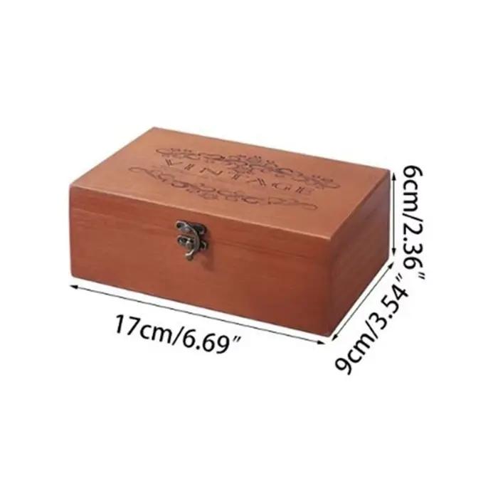 Boîte de rangement vintage en bois pour documents, emballage cadeau, style magnifique, haute qualité