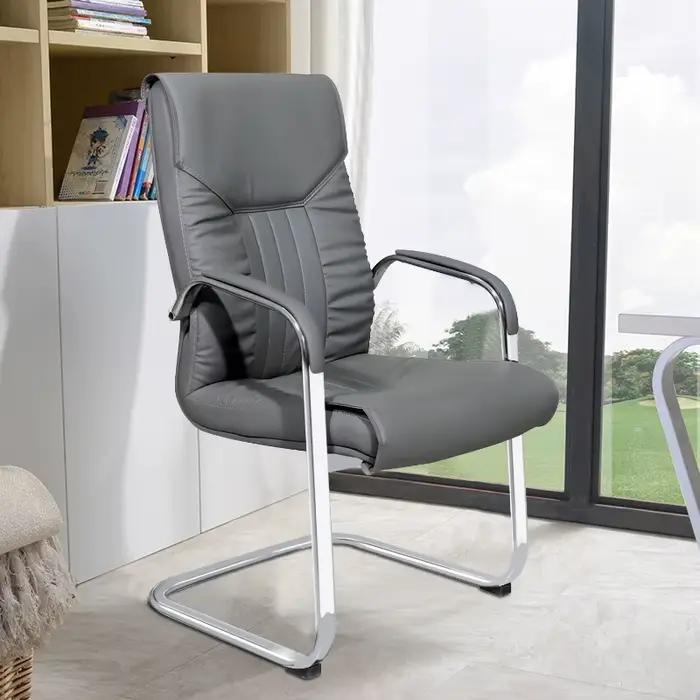 Chaise de bureau ergonomique avec cadre en arc et base en acier, confortable pour la maison, les réu