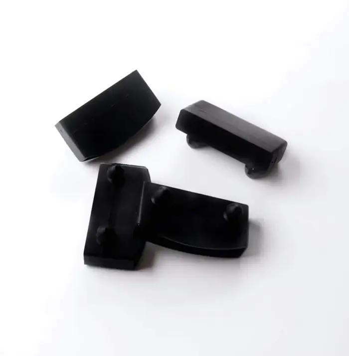 Support de capuchons d'extrémité centrale en plastique noir, 12 pièces, carré de remplacement pour c