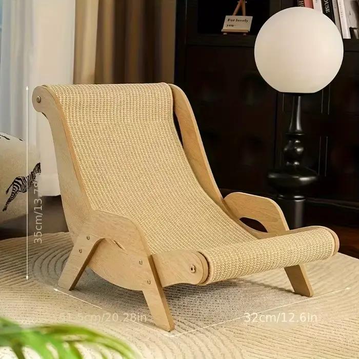 Chaise à gratter en sisal durable pour chat – Mobilier d'intérieur pour animaux de compagnie, design