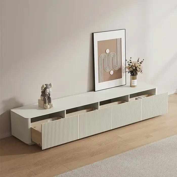 Meuble Tv noir nordique, meuble Tv Simple et moderne en bois massif, meuble de styliste modulaire