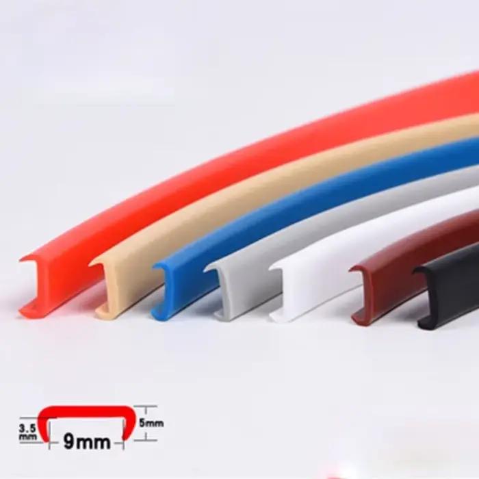 Bande de chant en PVC souple en U, placage, bordure en bois, meubles, blanc, beige, gris, noir, roug