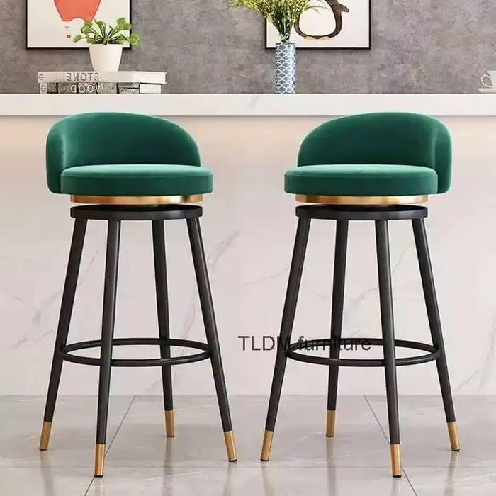 Tabourets De Bar nordiques De luxe hauteur De comptoir confortable minimaliste chaise moderne Restau
