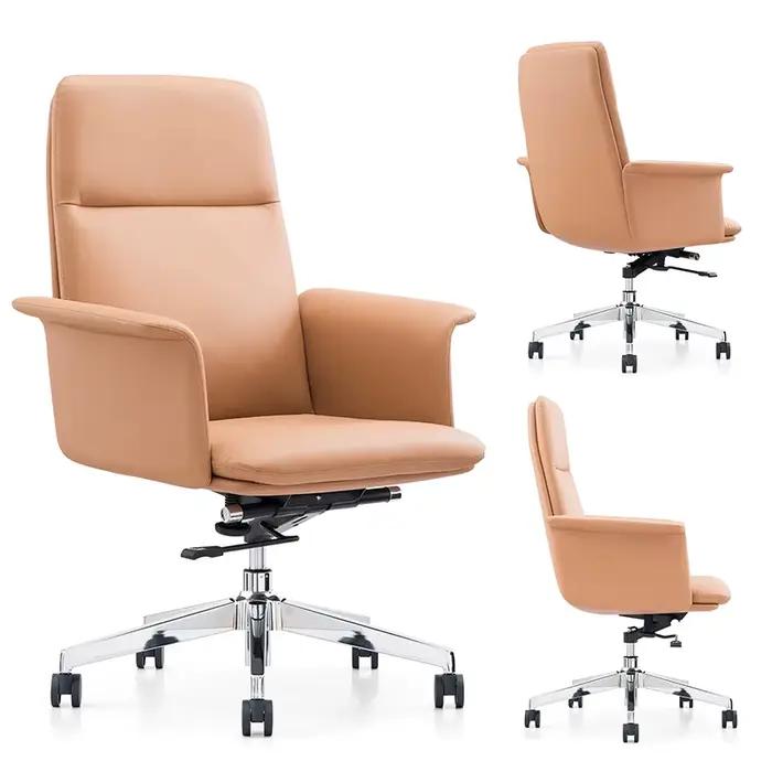 YZ117 chaise de bureau moderne de luxe pour patron dossier haut appui-tête confortable chaise d'ordi