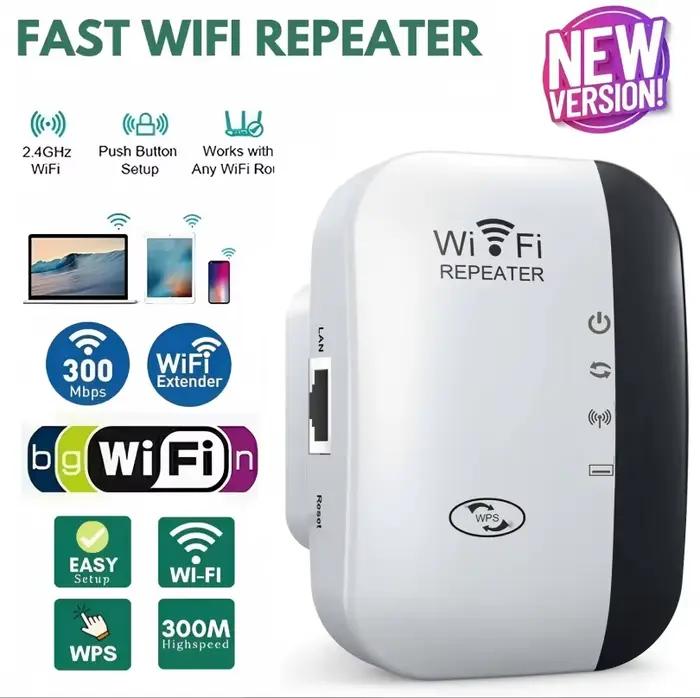Répéteur de signal WiFi sans fil 300M, amplificateur de réseau compatible avec la plupart des routeu