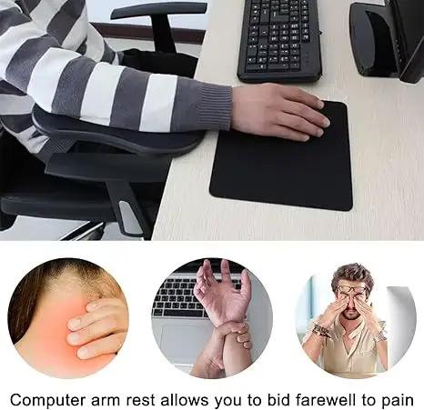 Support de bras d'ordinateur, coudière de bureau en plastique, ergonomique, pour clavier et souris