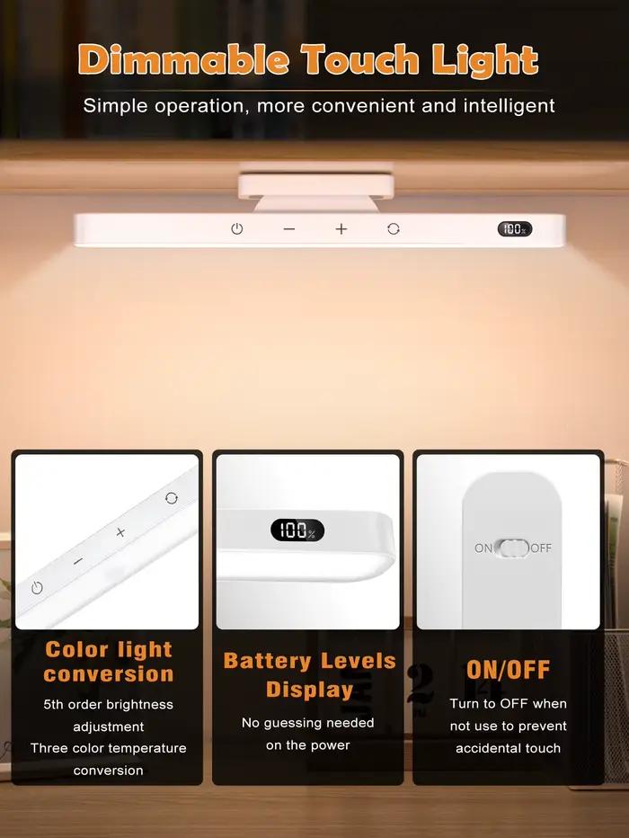 WILLED 5W lampe de Table tactile à distance lampe de bureau magnétique 2500mAh batterie Rechargeable