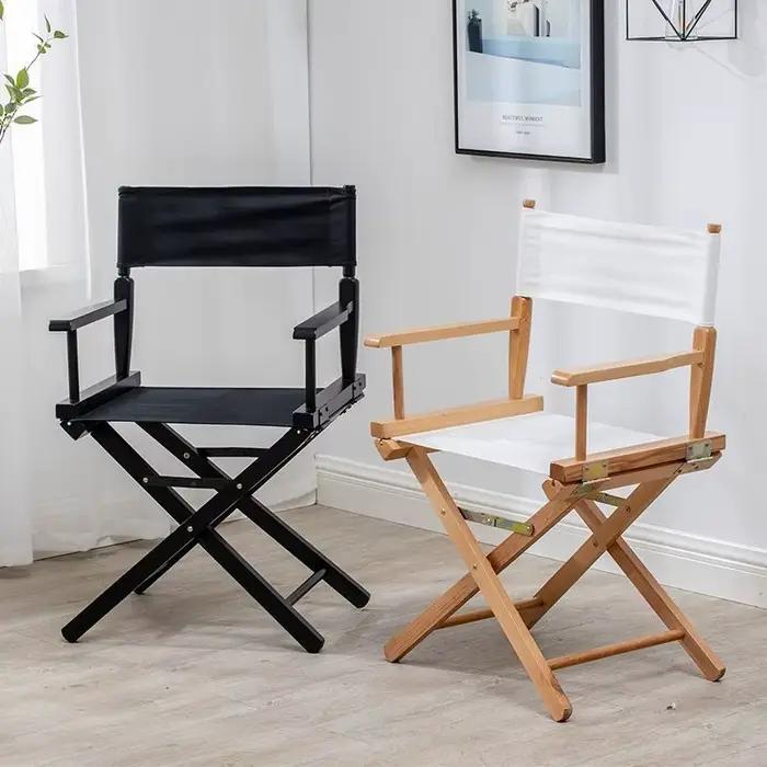 Chaises de bar en bois massif avec dossier, tabouret haut pliant, fauteuils modernes, piste de bar e