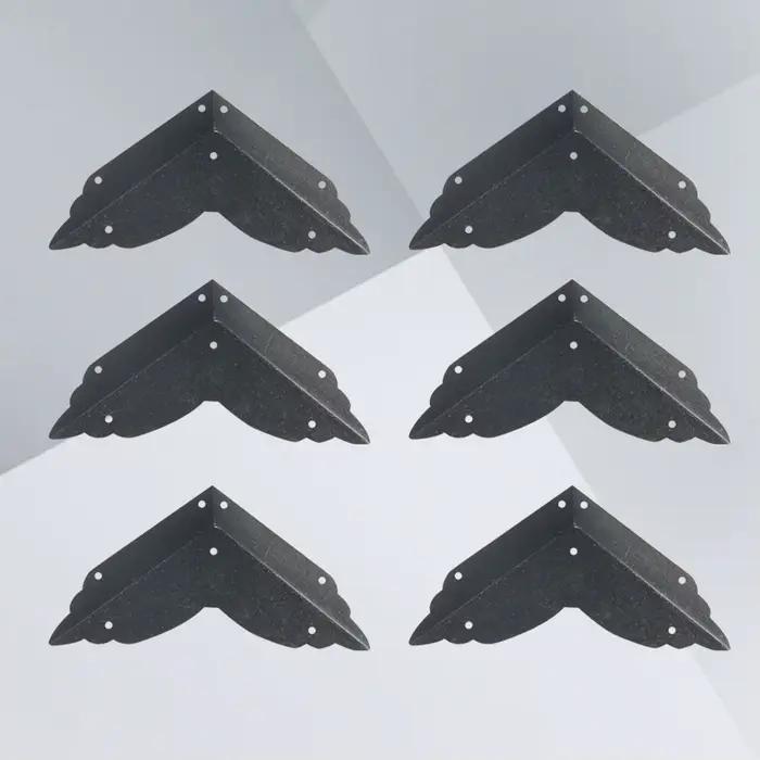 Lot de 6 protège-coins en fer de 70 mm, style ange élégant, protection d'angle rétro pour boîte en b