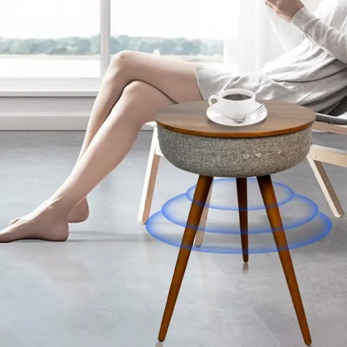 Table basse de chargement sans fil intelligente, Audio stéréo Bluetooth, Table d'appoint de canapé, 