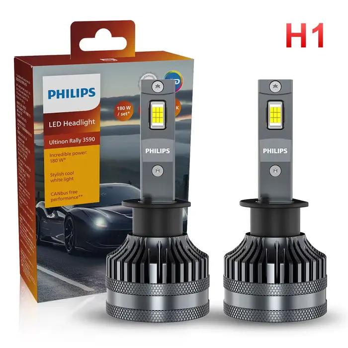 Phares de voiture Philips LED 15000LM Ultinon Rally 3590 H4 H7 H8 H11 HB3 HB4 H19 HIR2 H1, 6500K, pu