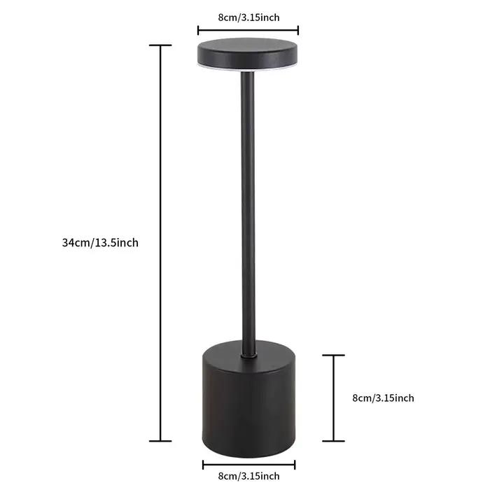 Lampe de bureau LED à capteur tactile, veilleuse sans fil rechargeable, 3 couleurs, intensité réglab