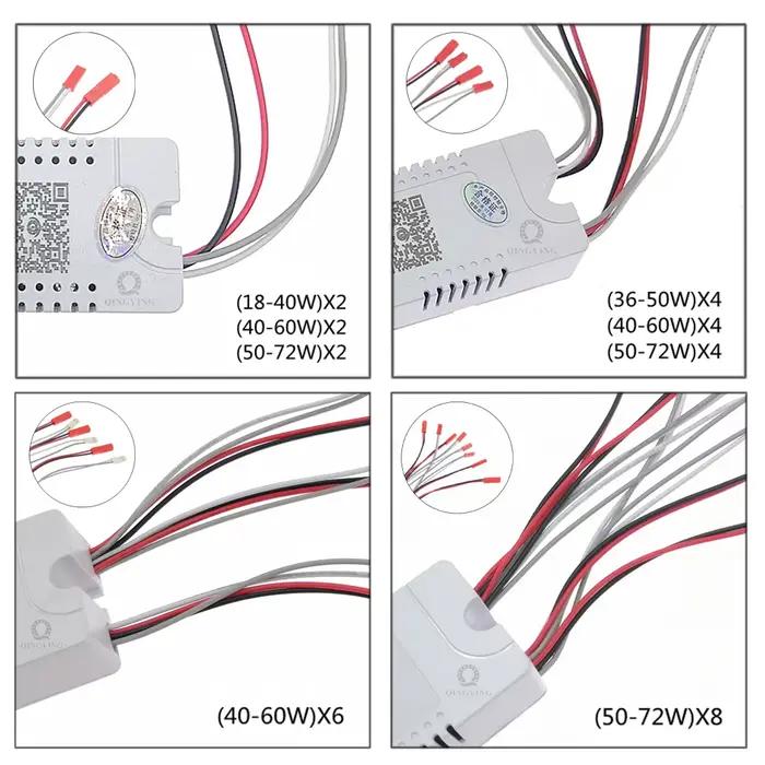 Pilote de gradation intelligent avec télécommande RF, AC220V, 2.4G, 18-40W, 36-50W, 40-60W, 50-72W, 