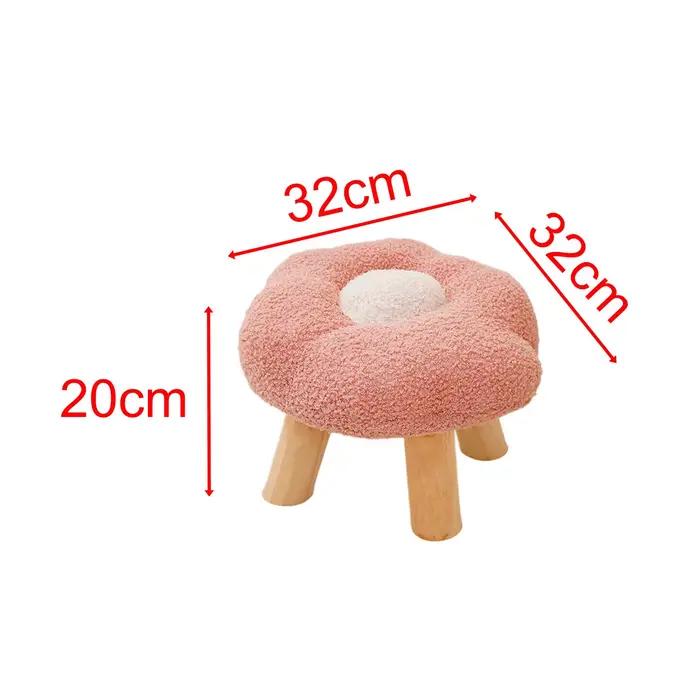 Petit tabouret de pied en bois, repose-pieds antidérapant sous le bureau, repose-pieds ottoman doux 