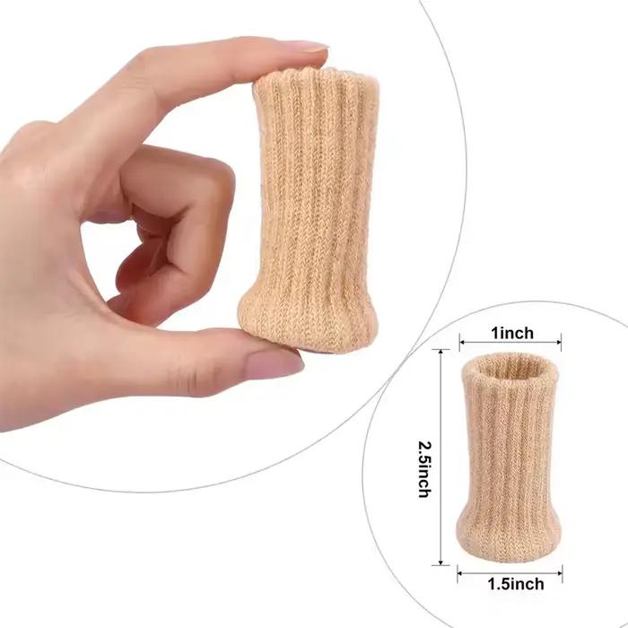 24 pièces pieds de meubles protecteurs tricotés pieds de chaise sol coussinets antidérapants pieds d
