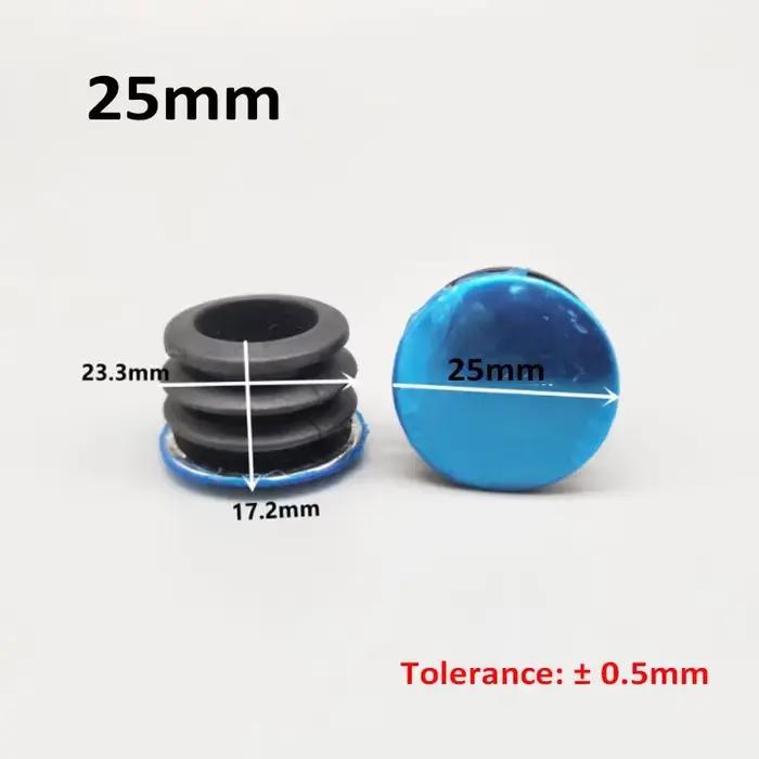 Bouchon d'extrémité de Tube rond en acier inoxydable, couvercle de tuyau de pied de meuble avec miro