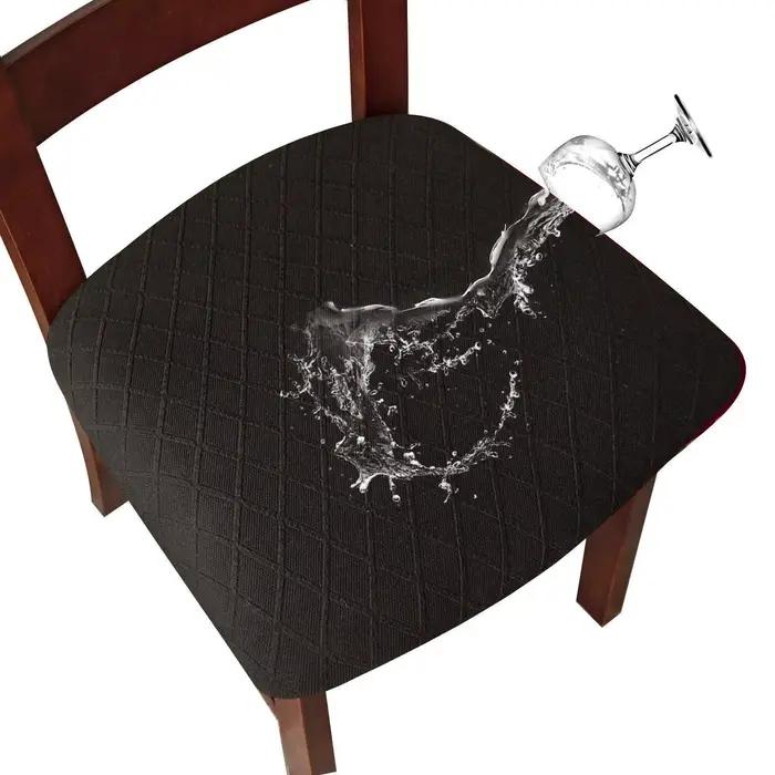 Housse de siège de chaise imperméable, housse de chaise de salle à manger, amovible, lavable, élasti
