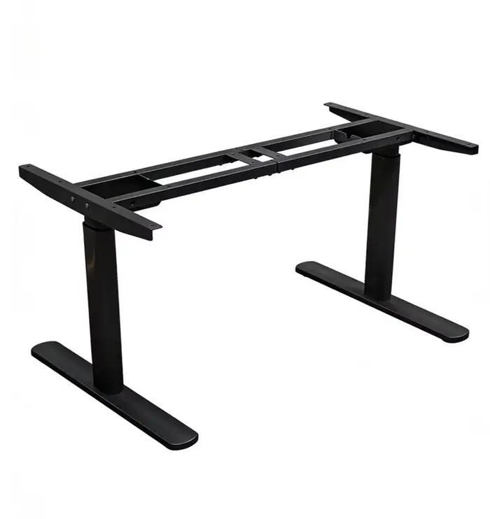 Bureau électrique réglable en hauteur avec double moteur, 2 sections, verrouillage enfant, mémoire d