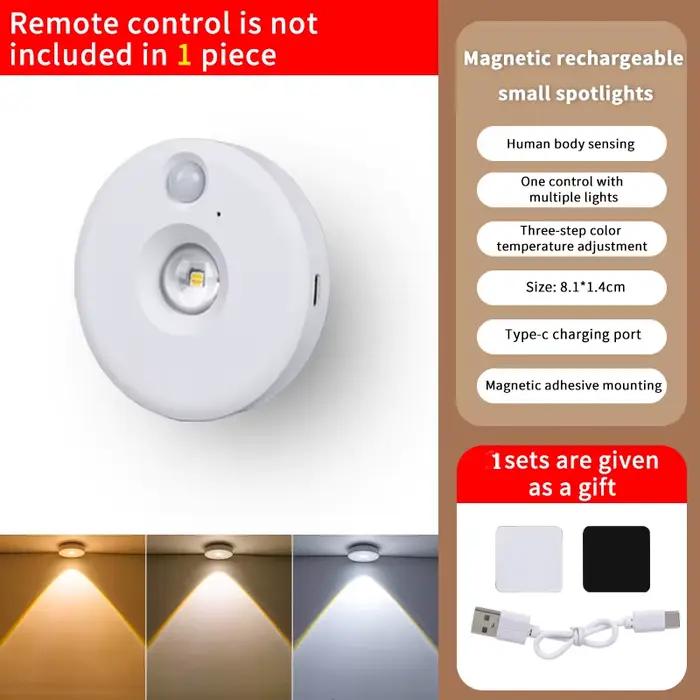 Lampe LED sous-meuble avec détecteur de mouvement, veilleuse Rechargeable à intensité variable, pour
