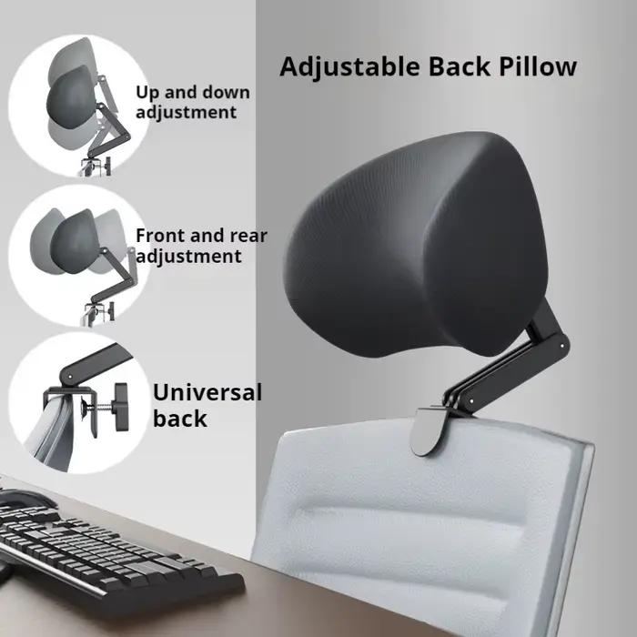 Appui-tête réglable pour chaise de bureau, support rétractable ergonomique, coussin de Protection de