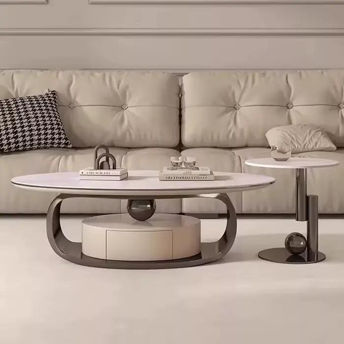 Table basse nordique peu encombrante, luxe, claire, Simple, écriture, Table d'appoint, décoration ro