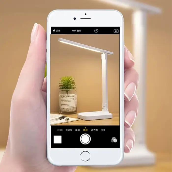 Protection des yeux tactile USB Charge 3 couleurs réglable tactile pliable lampe de bureau veilleuse