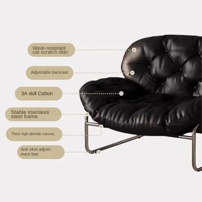 MOMO-Chaise de canapé simple minimaliste, fauteuil de loisirs, fauteuil paresseux moderne, salon, pa