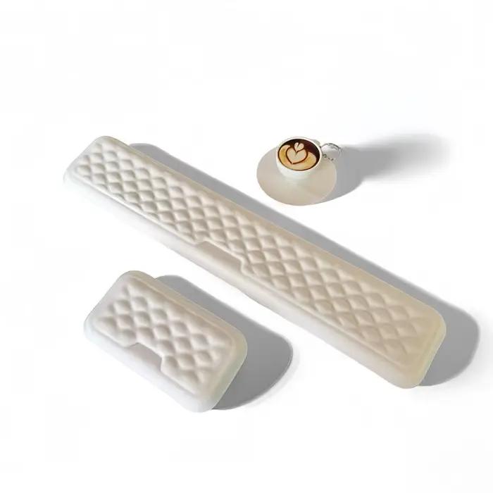 Ensemble de repose-poignets pour clavier en mousse à mémoire de forme, design ergonomique pour ordin