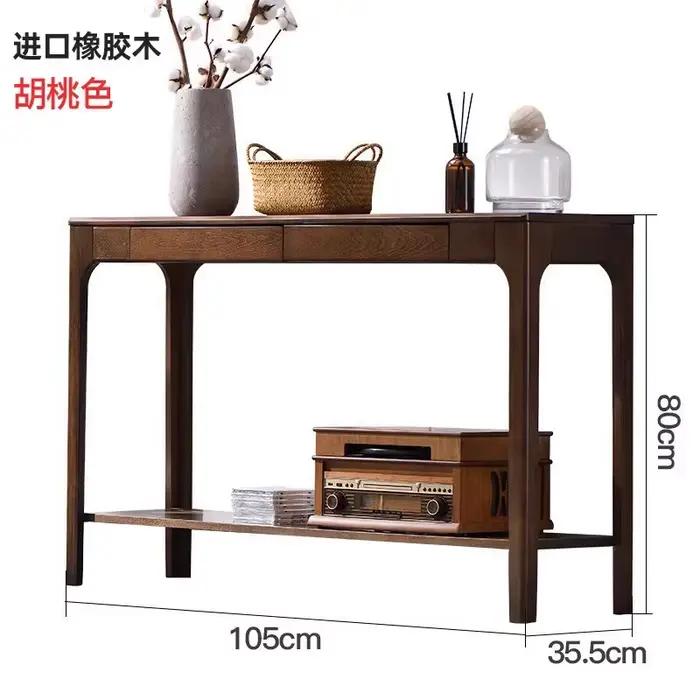 Wabi Sabi – Table Console Premium avec rangement, fine, minimaliste, rustique, pour couloir, entrée,