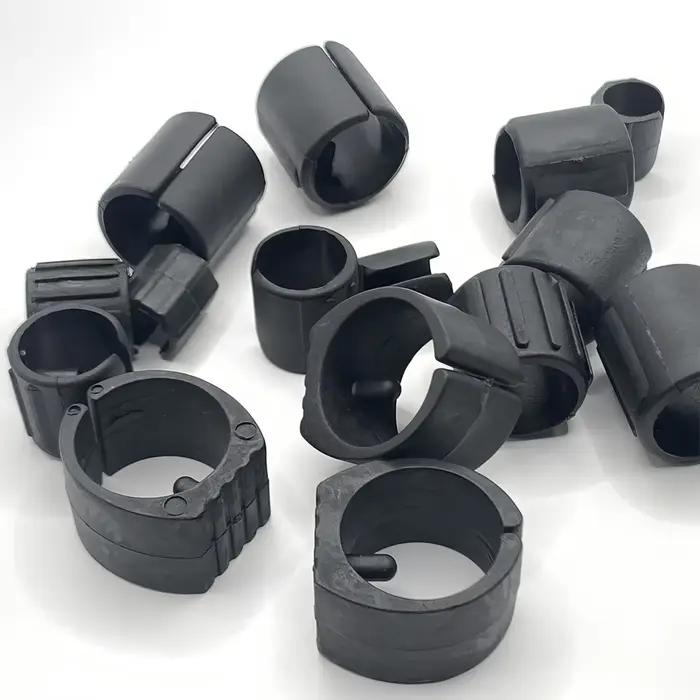 Tube de pieds de chaise en plastique noir, coussretours rond, type U, anti-alde, 13mm, 16mm, 19mm de