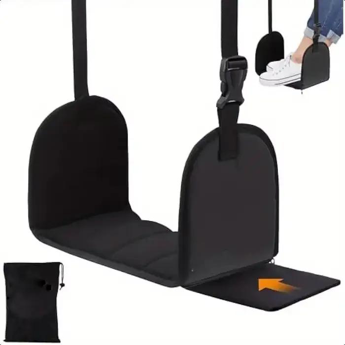 Hamac de pied d'avion repose-pieds réglable par remplissage en coton à mémoire épaisse, essentiels d