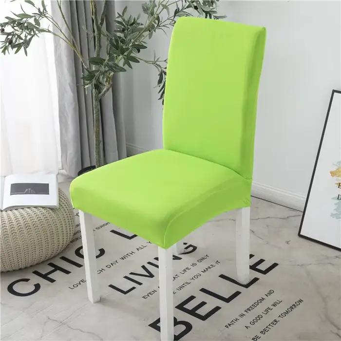 Housses de chaise de bureau en Spandex de couleur grise, housses de protection de siège pour hôtel, 