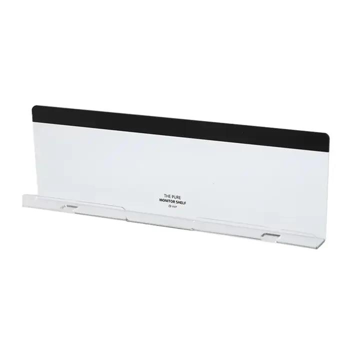 1 panneau de rangement de messages sous moniteur d'ordinateur, support de rangement latéral de burea