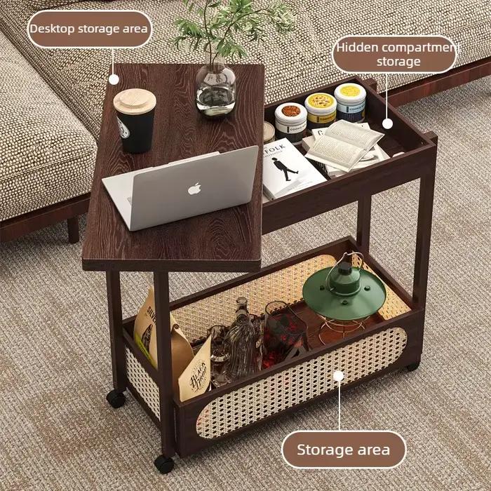 Table basse multifonctionnelle pliable avec roulettes pour salon rangement et décoration multifonctionnelle pour femme occasions spéciales