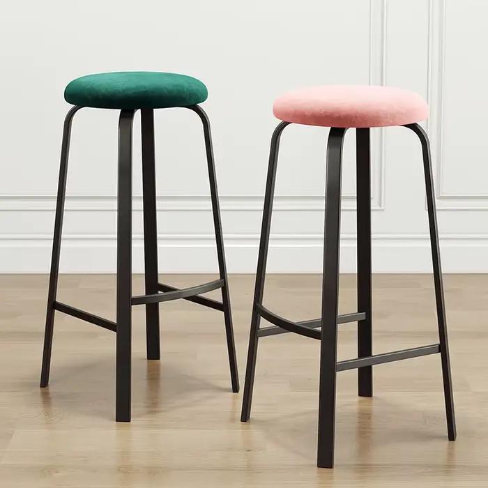 Chaise de bar moderne simple tabouret rond hauteur réglable chaise haute bar chaise de bar KTV caissier réception peut être empilée tabouret de bar occasion spéciale